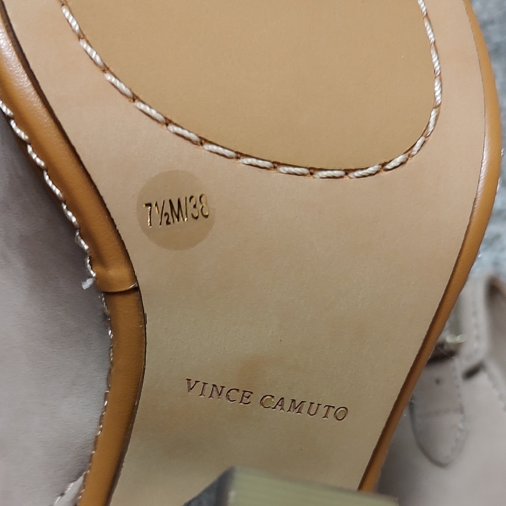 Vince Camuto Taupe Slingback Heels - Picture 7 of 7